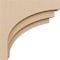 Ekena Millwork 3"W x 12"D x 12"H Thin Rockford Rough Cedar Woodgrain TimberThane Corbel, Primed Tan CORUR03X12X12ROCRCPR - alternate 5